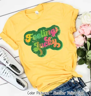 Retro Feeling Lucky St Patricks Day Tee