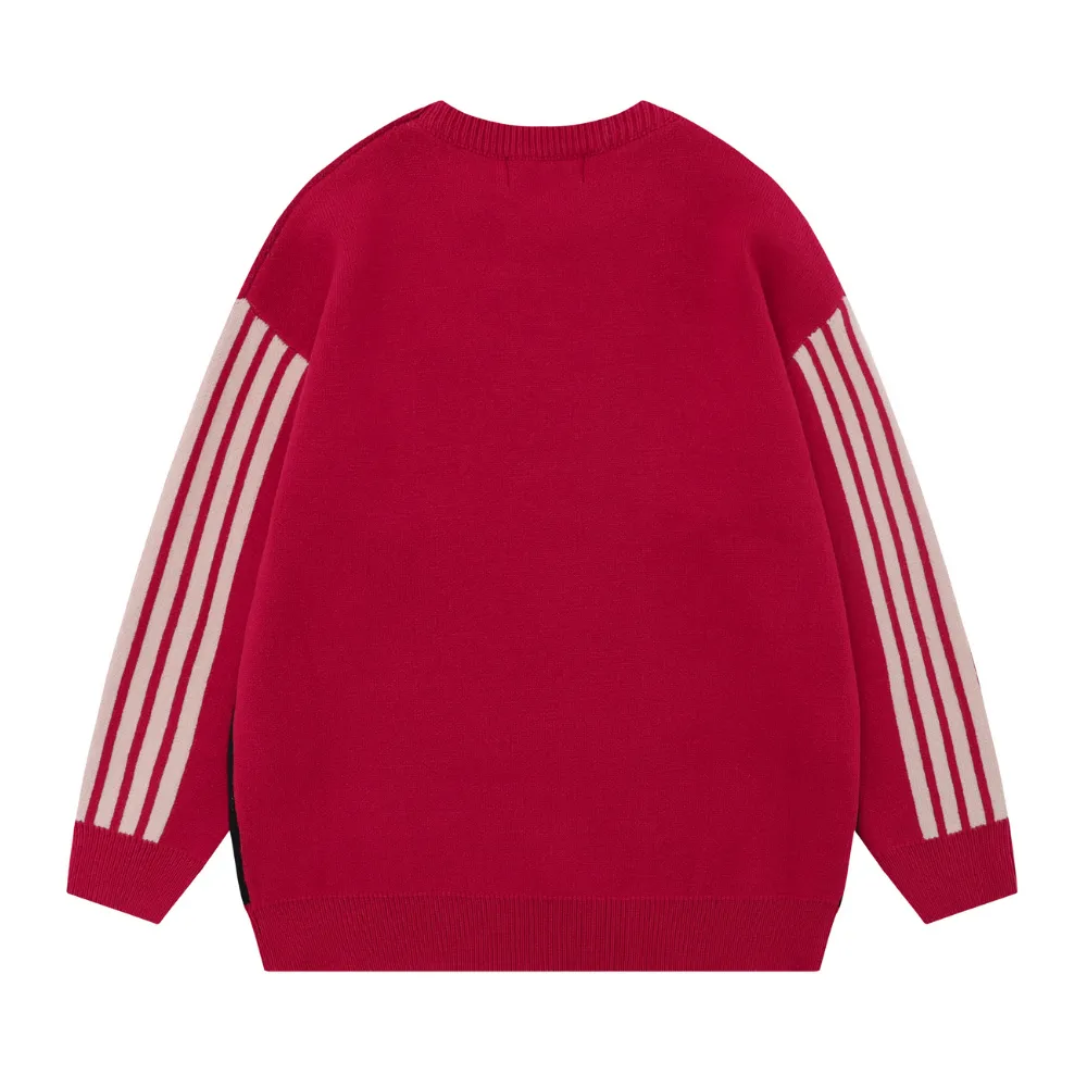 Retro Jacquard Crewneck Sweater