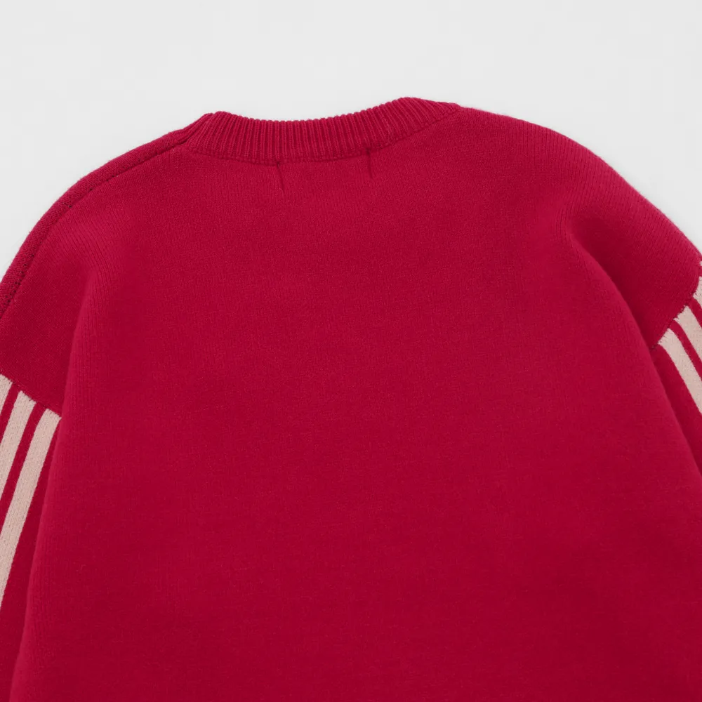Retro Jacquard Crewneck Sweater
