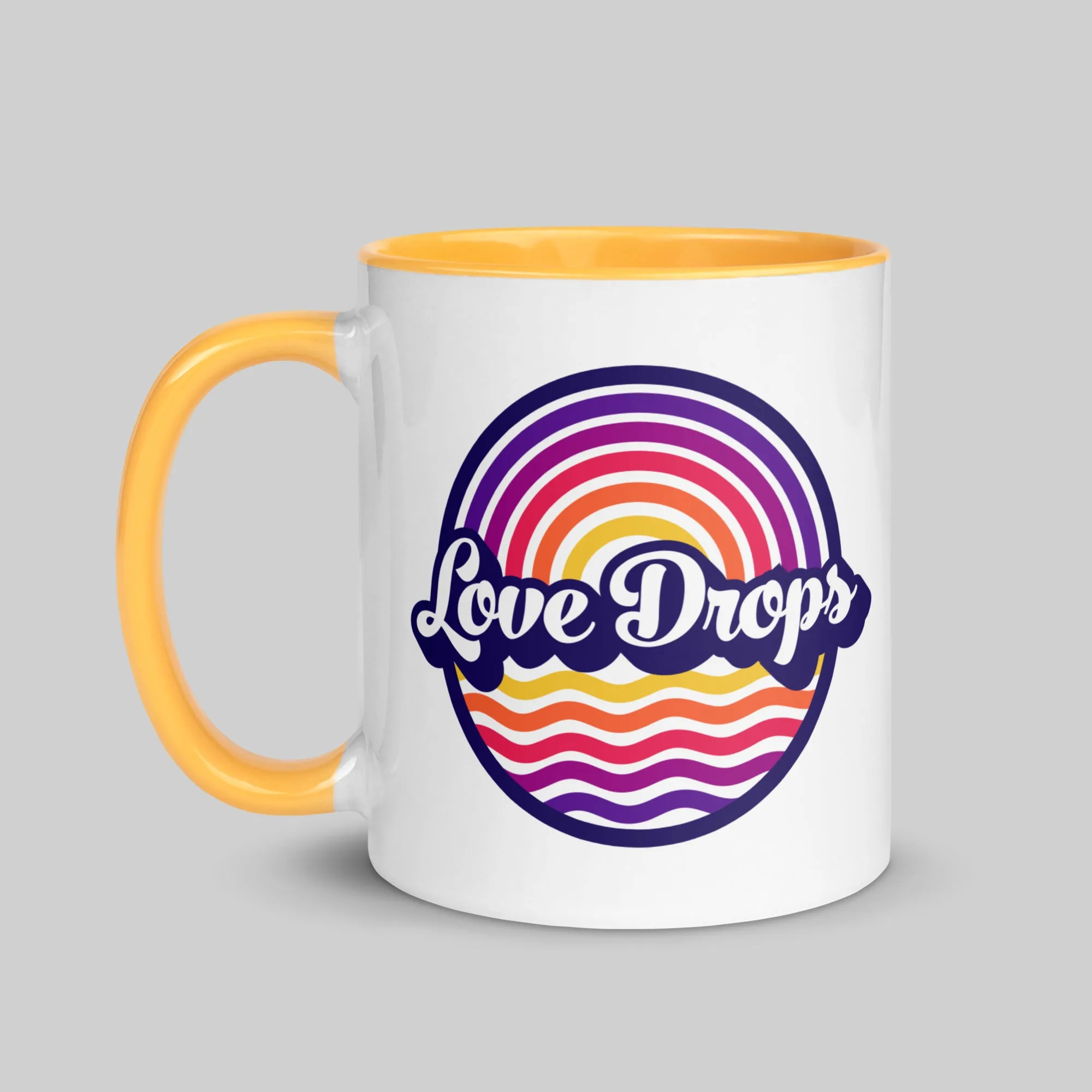Retro Ripple Berry - Mug with Color Inside