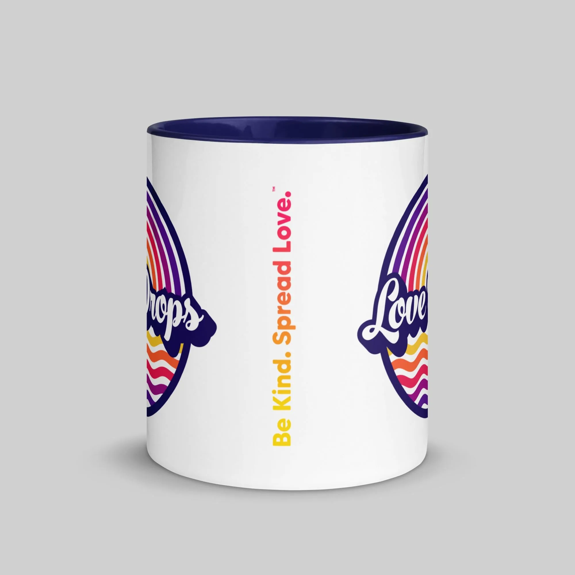 Retro Ripple Berry - Mug with Color Inside