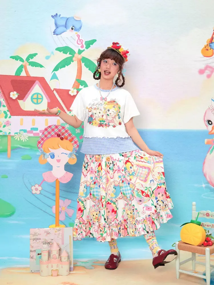 Retro-Style Colorful Skirt