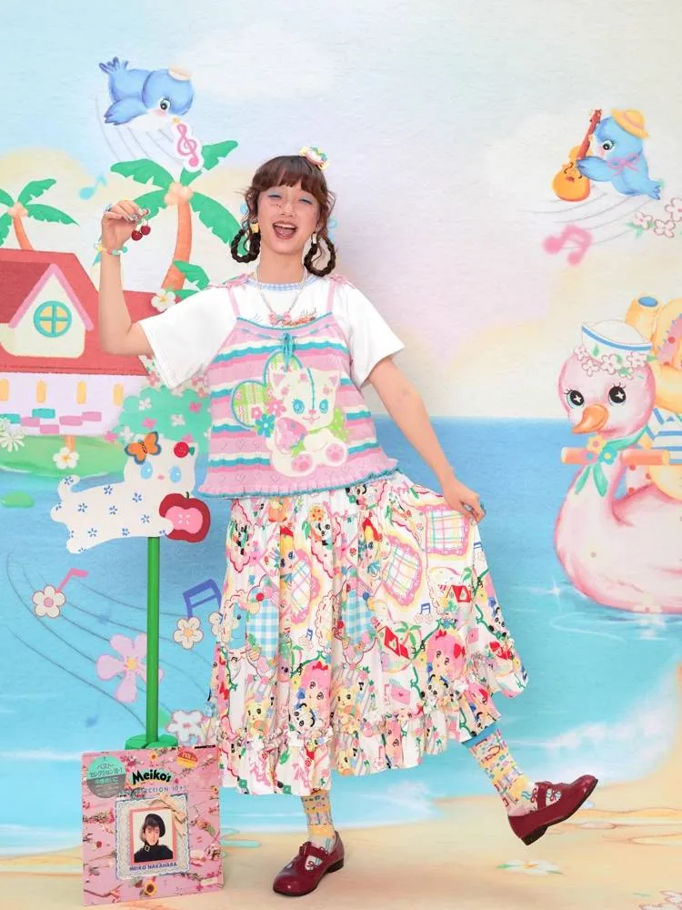 Retro-Style Colorful Skirt