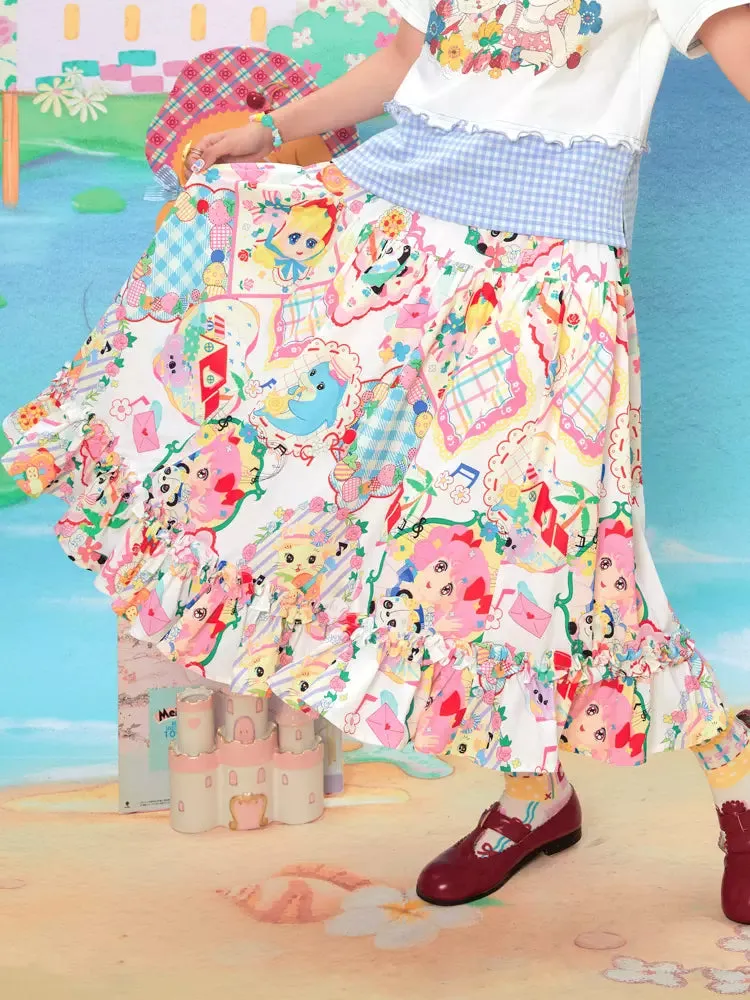 Retro-Style Colorful Skirt