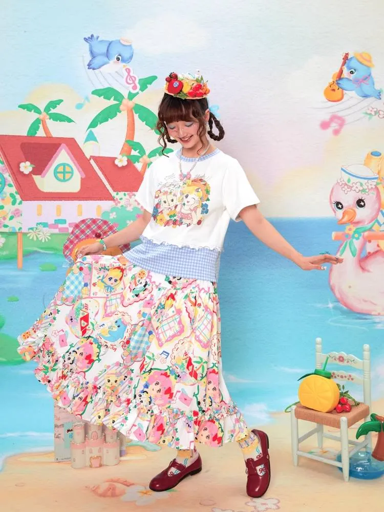 Retro-Style Colorful Skirt