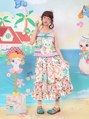 Retro-Style Colorful Skirt