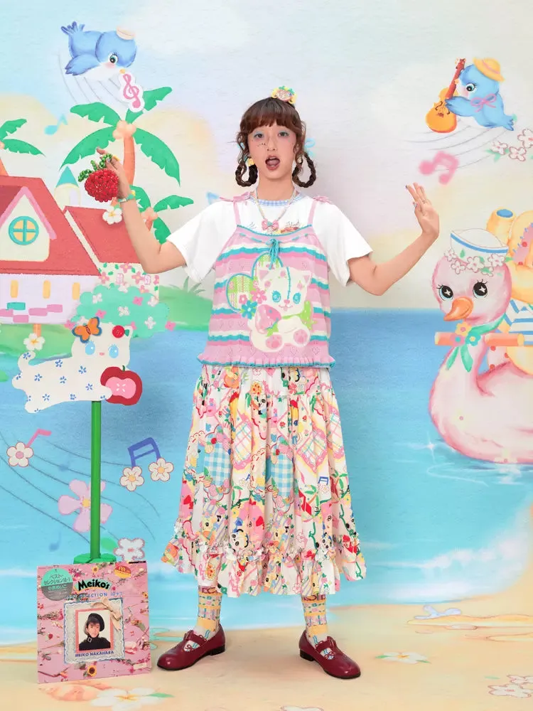 Retro-Style Colorful Skirt