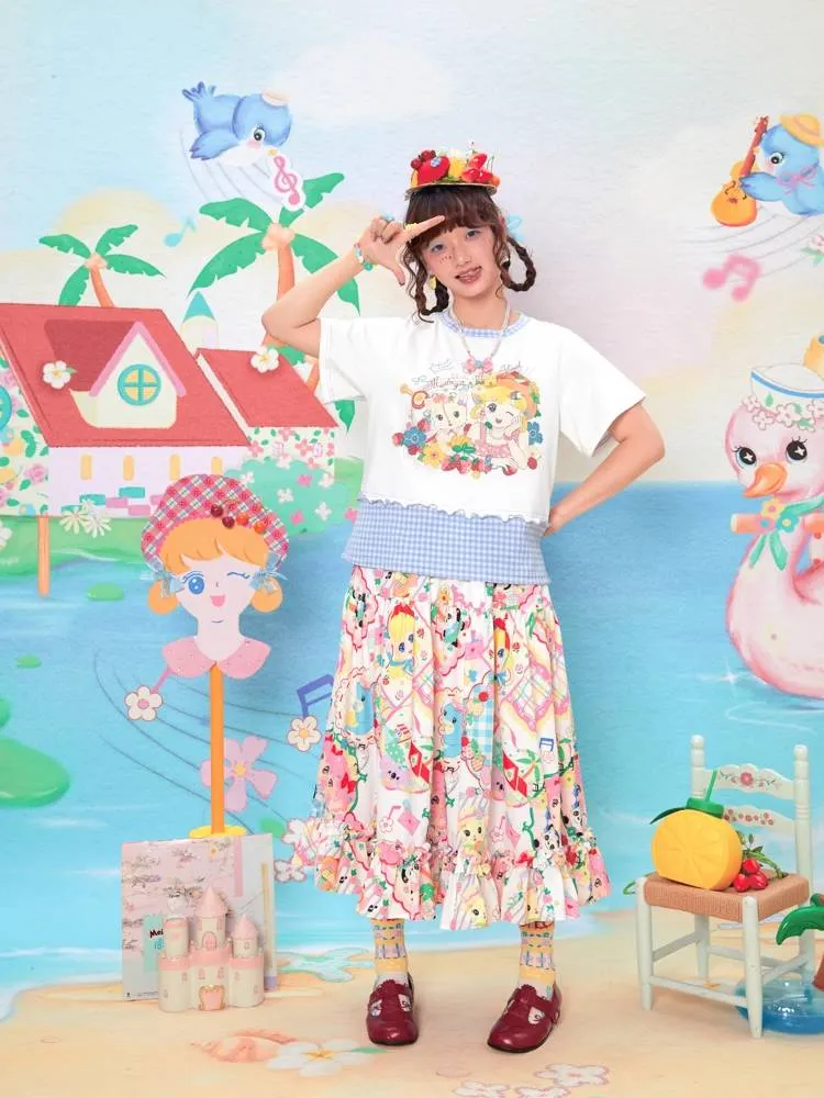 Retro-Style Colorful Skirt
