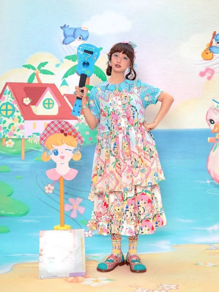 Retro-Style Colorful Skirt