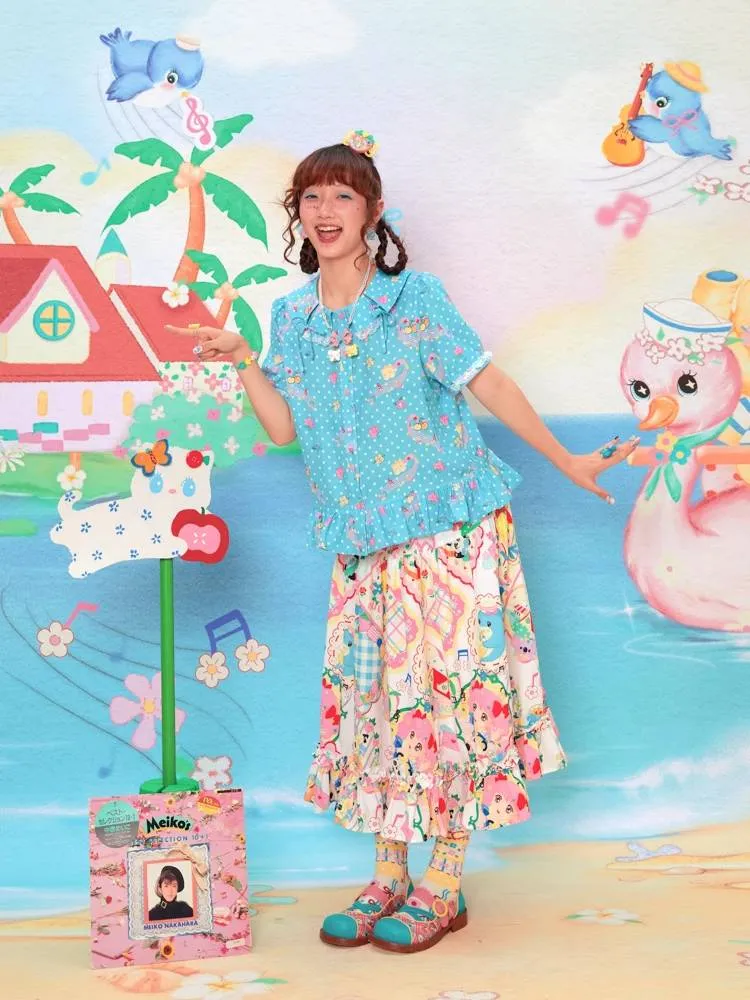 Retro-Style Colorful Skirt
