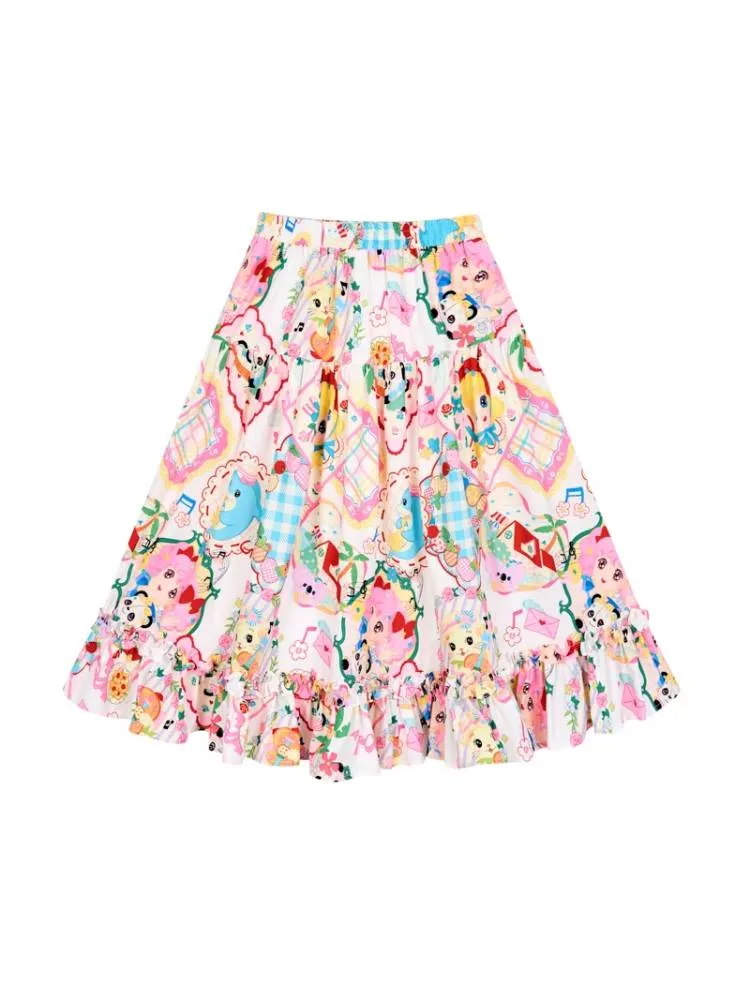 Retro-Style Colorful Skirt