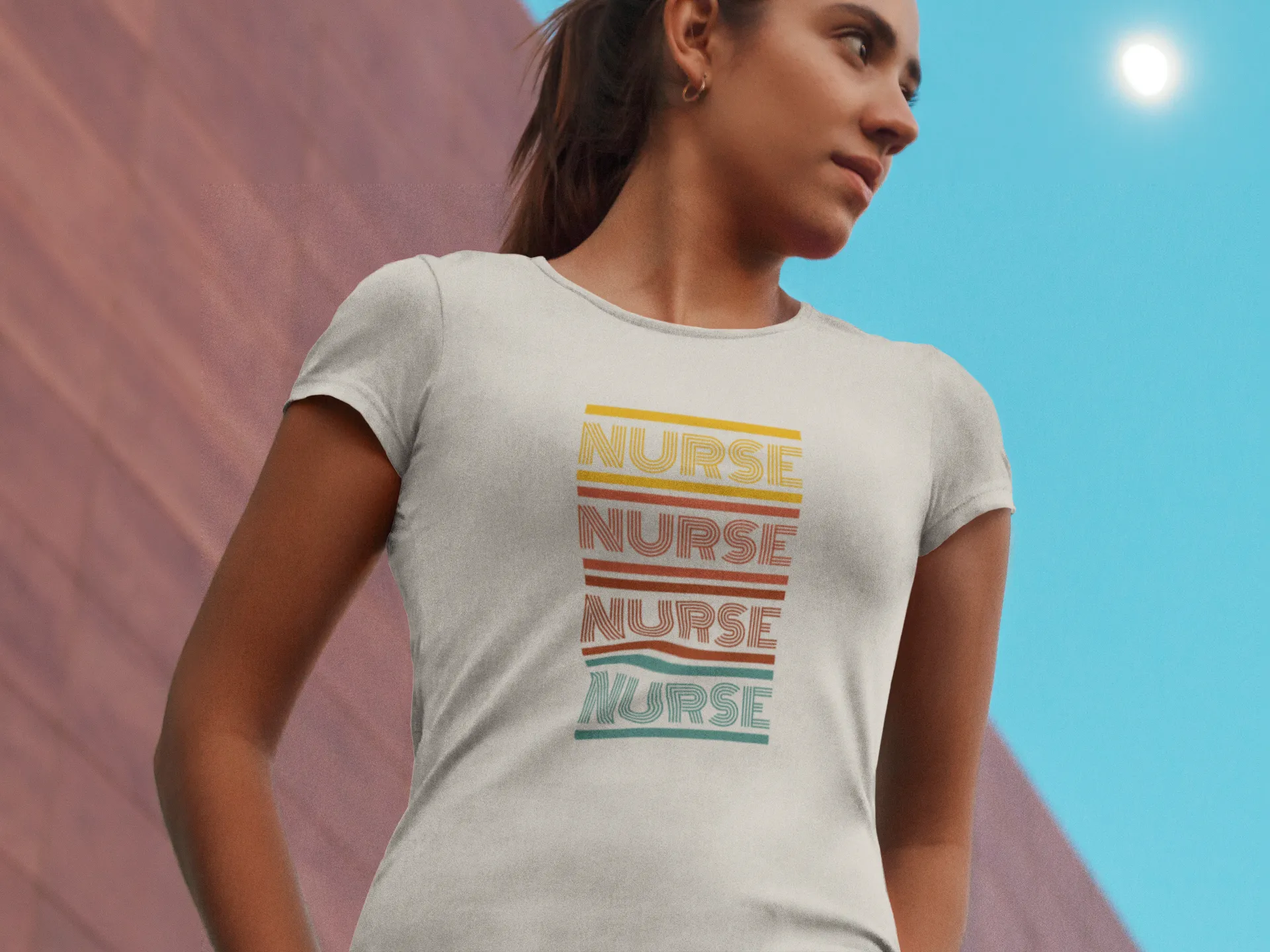 Retro Style Nurse -T-Shirt