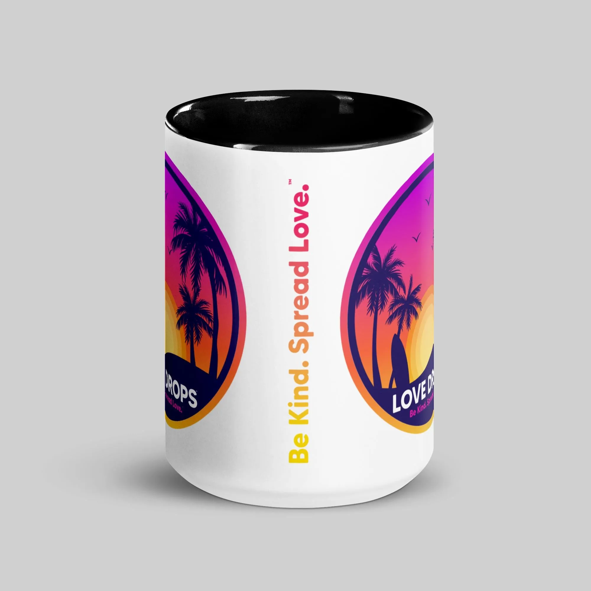 Retro Sunset Sky - Mug with Color Inside