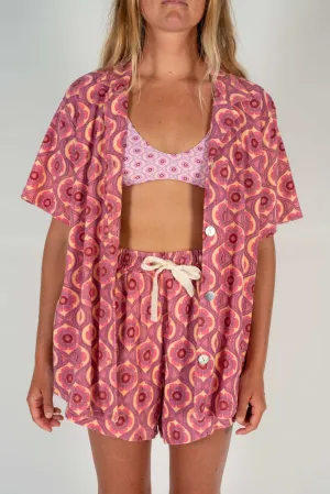 Retro Towelling Short - Surf Print