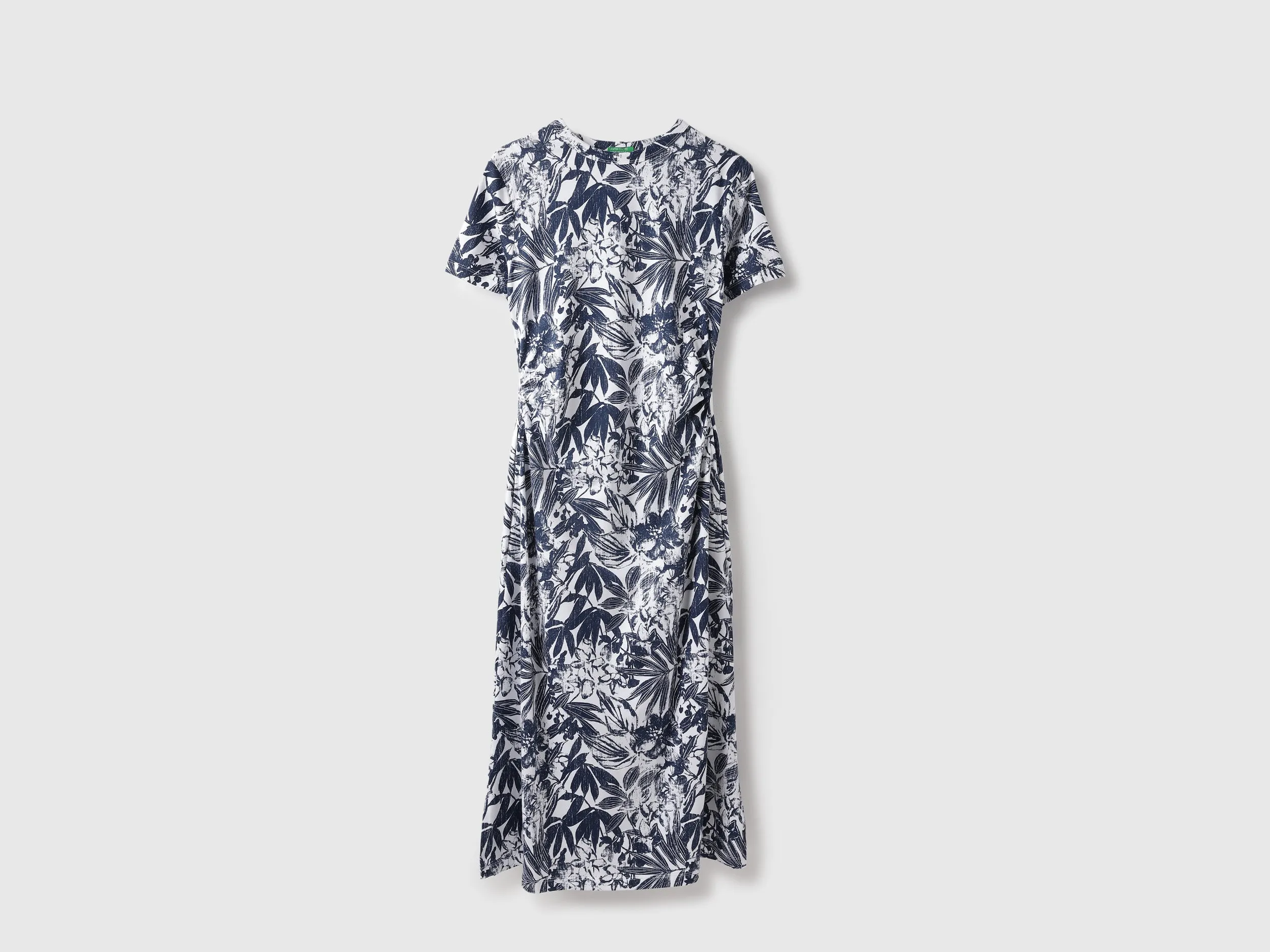 Round Neck Tropical A-line Dress