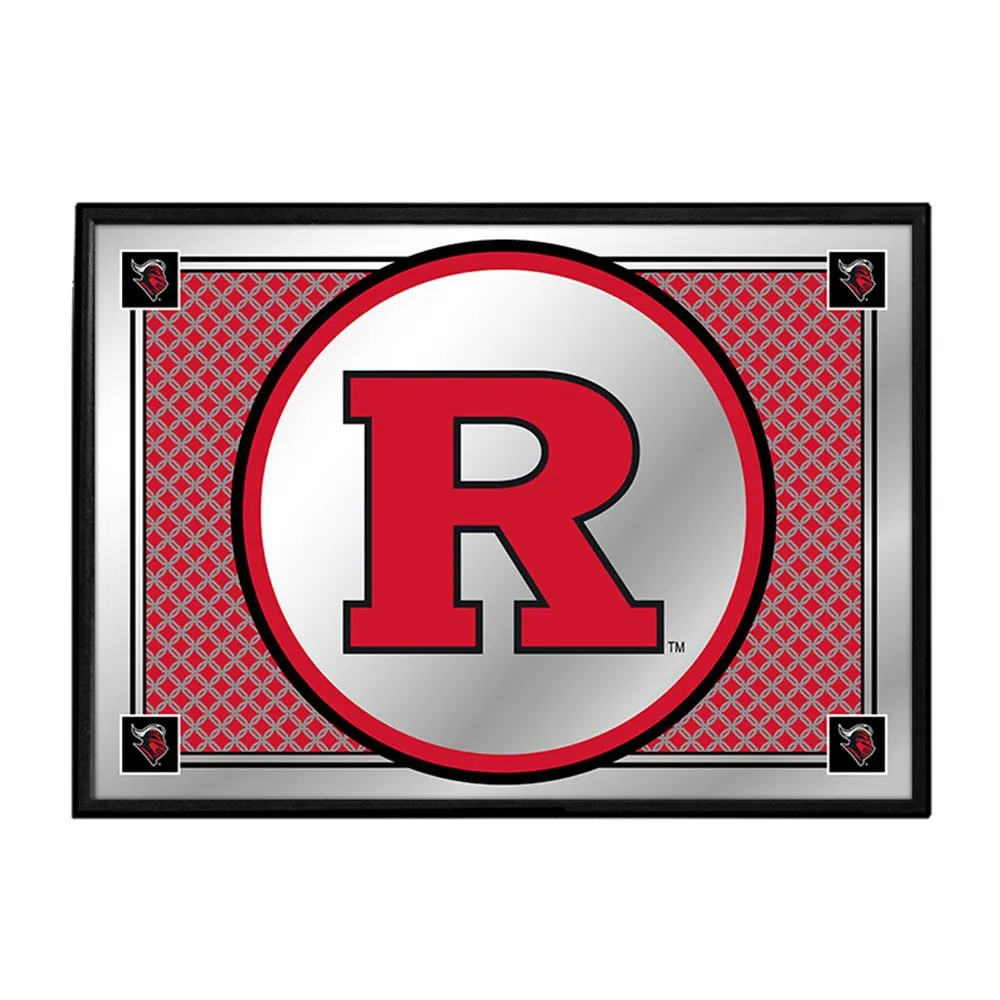 Rutgers Scarlet Knights: Team Spirit - Framed Mirrored Wall Sign