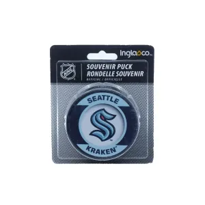 Seattle Kraken Inglasco NHL Retro Logo Hockey Puck