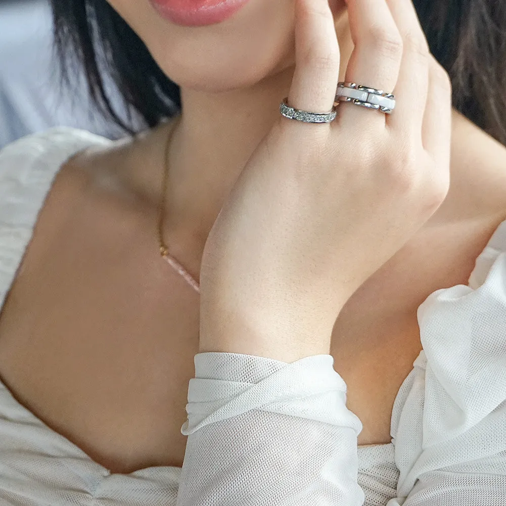 SILVER PAVÉ RING