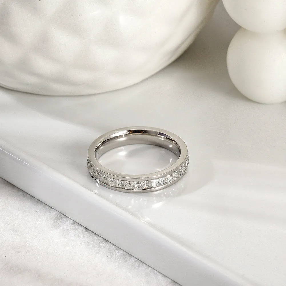 SILVER PAVÉ RING