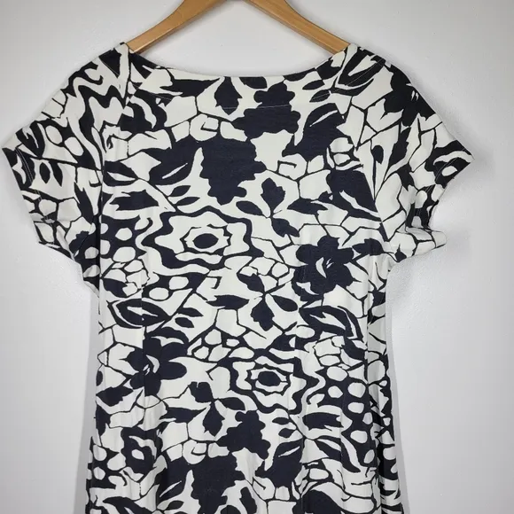 Soft Surroundings Shapely Floral Dark Gray Black Faux Wrap Maxi Dress XL Stretch