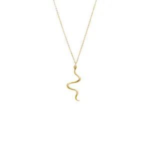 Solid Snake Pendant Necklace