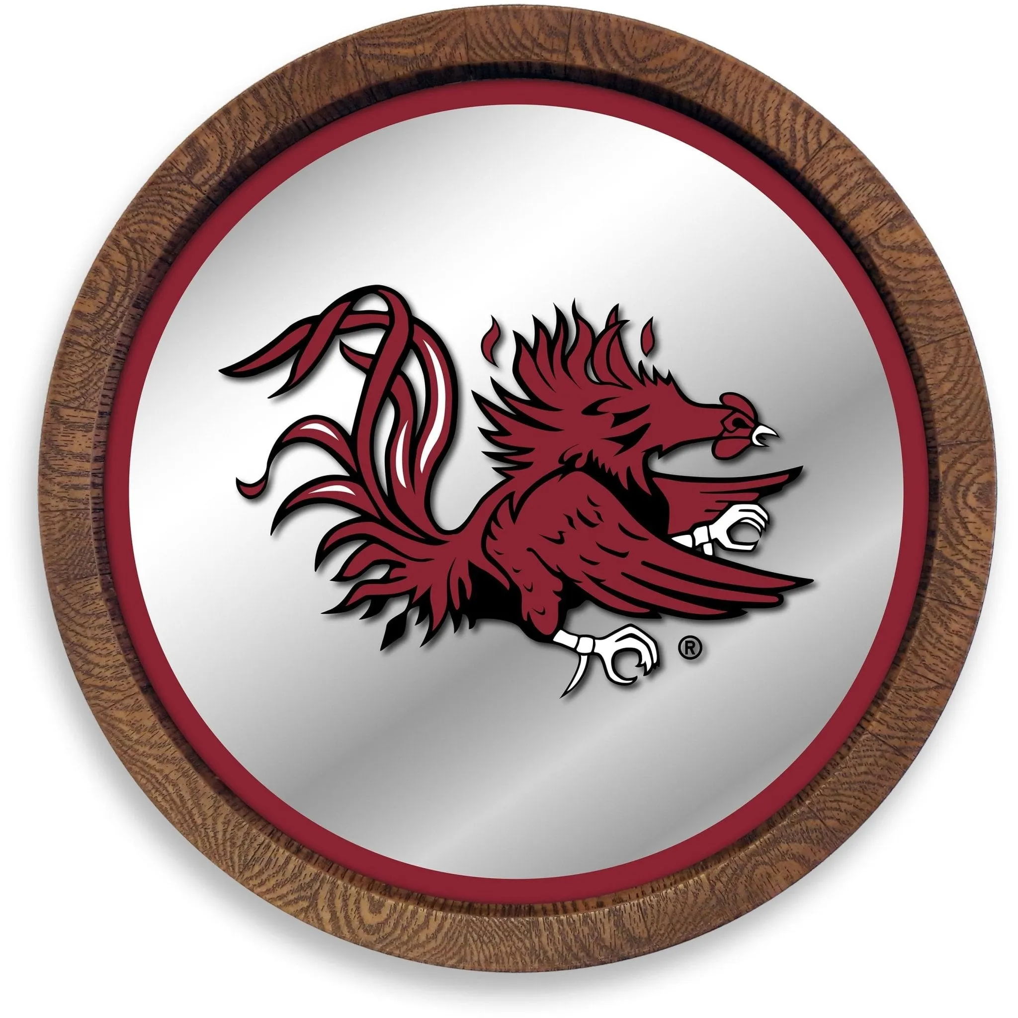 South Carolina Gamecocks: Mascot - "Faux" Barrel Top Mirrored Wall Sign
