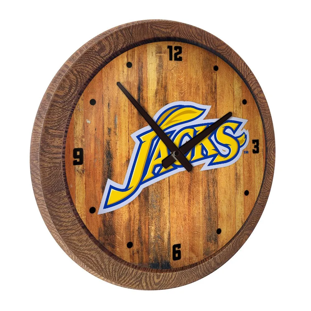 South Dakota State Jackrabbits: "Faux" Barrel Top Wall Clock