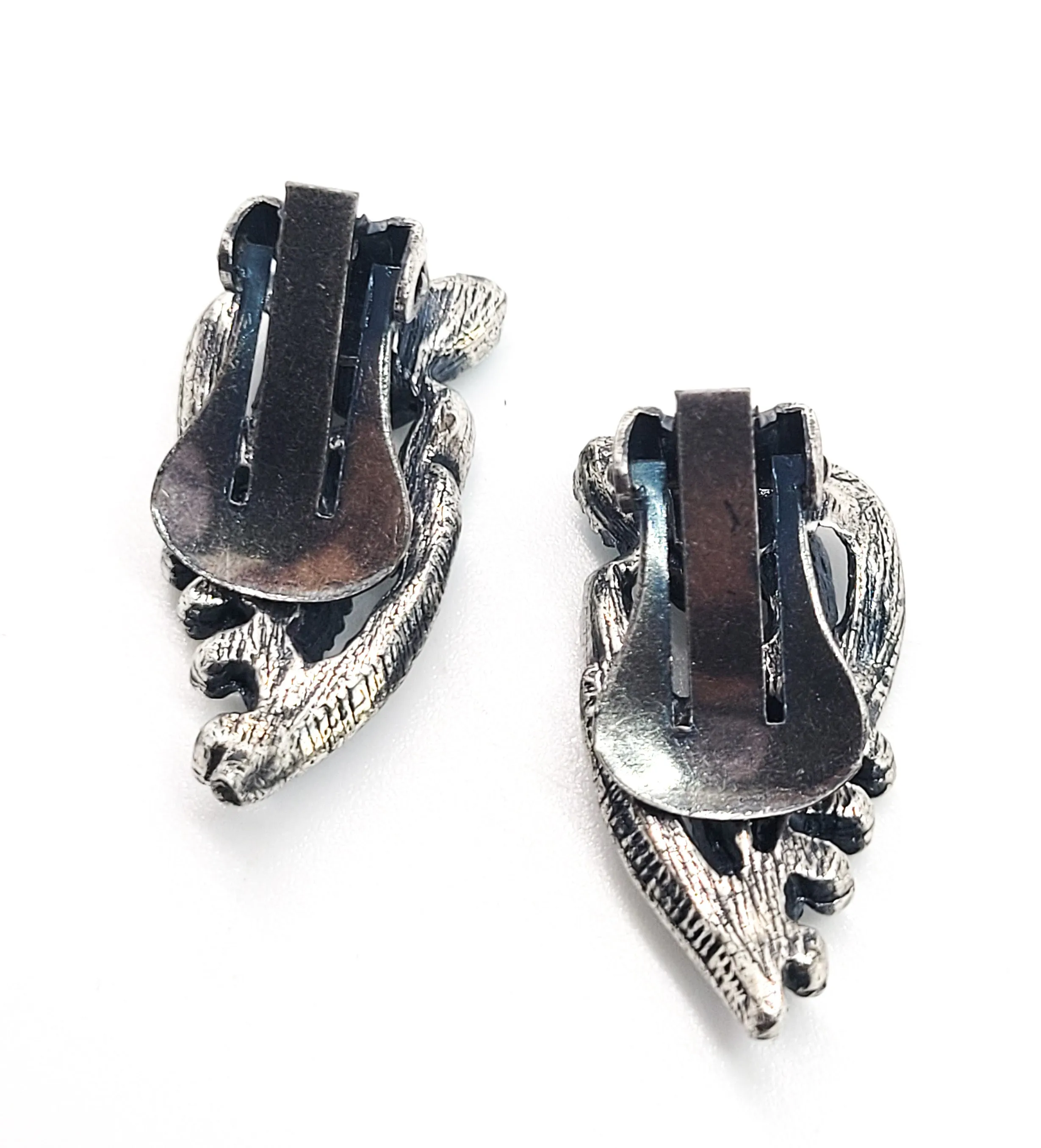Southwestern style blue turquoise cab vintage clip on retro earrings
