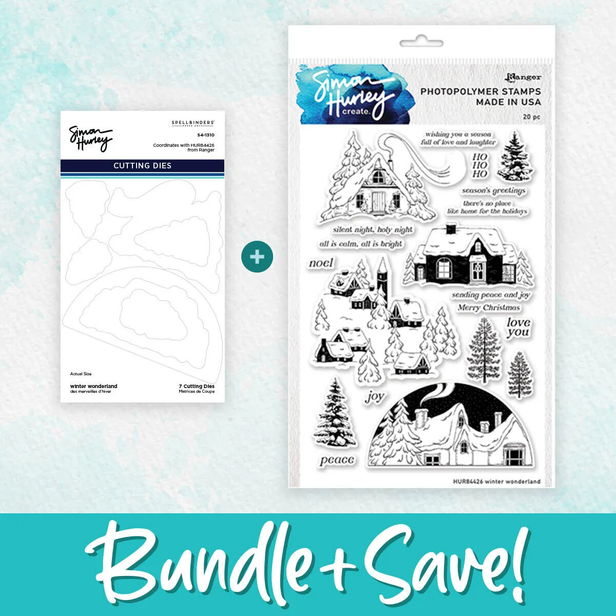 Spellbinders Winter Wonderland Stamp & Die Bundle by Simon Hurley