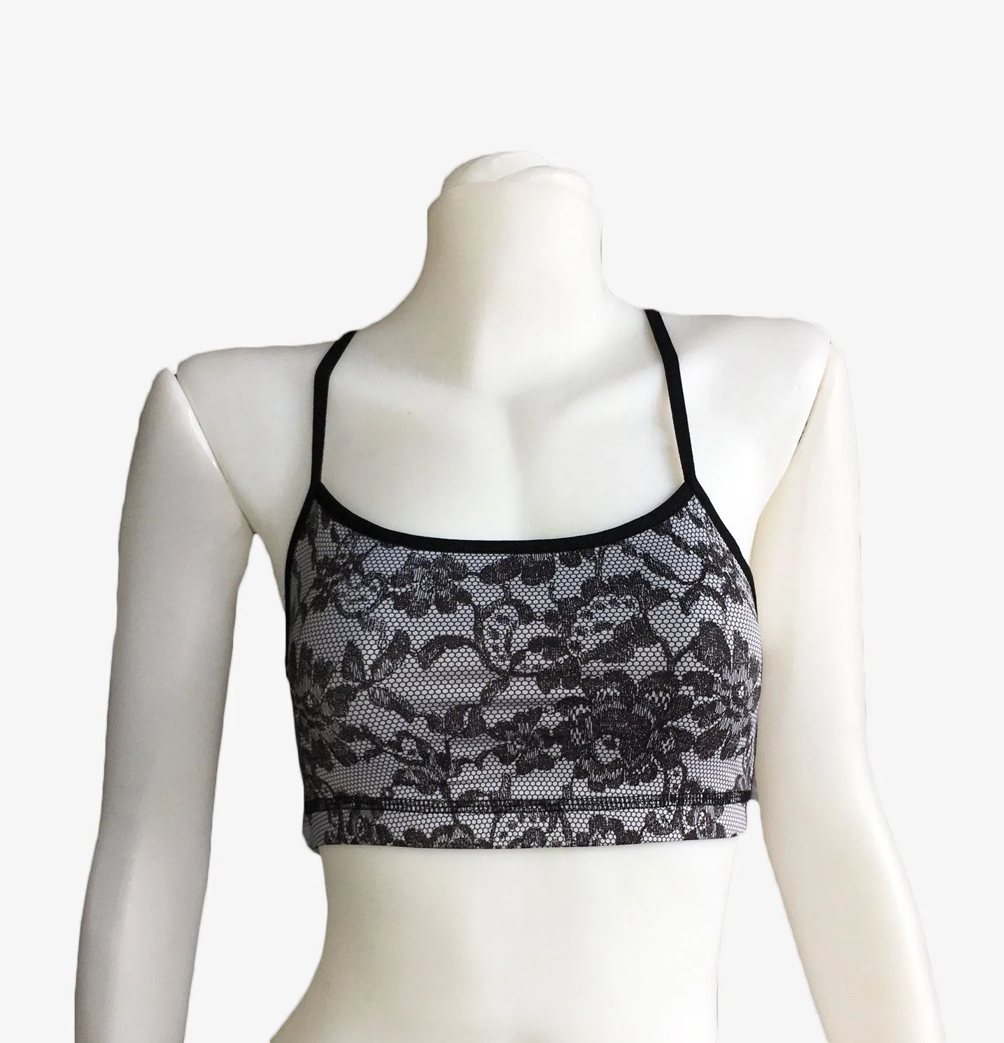 SPORTS BRA BLACK LACE/BLACK