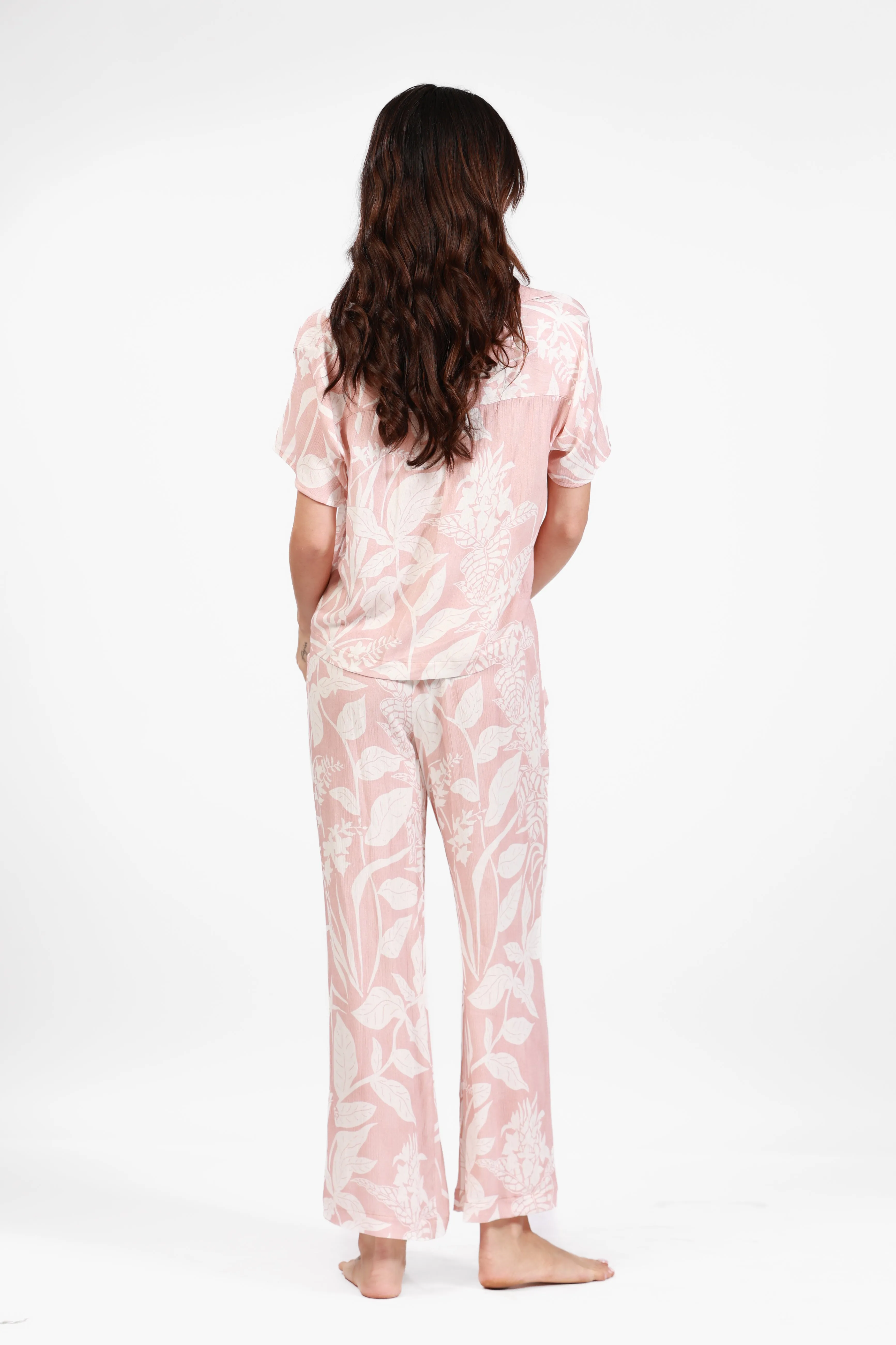 ST. BARTH ROSE UBER PRINT WIDE LEG PANT