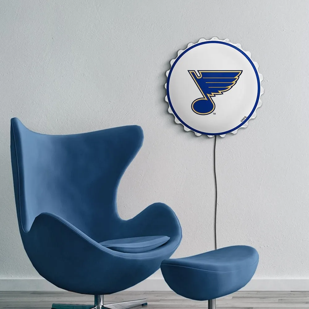 St. Louis Blues: Bottle Cap Wall Light