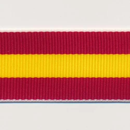 Stripe Grosgrain Ribbon #28 Red & Yellow