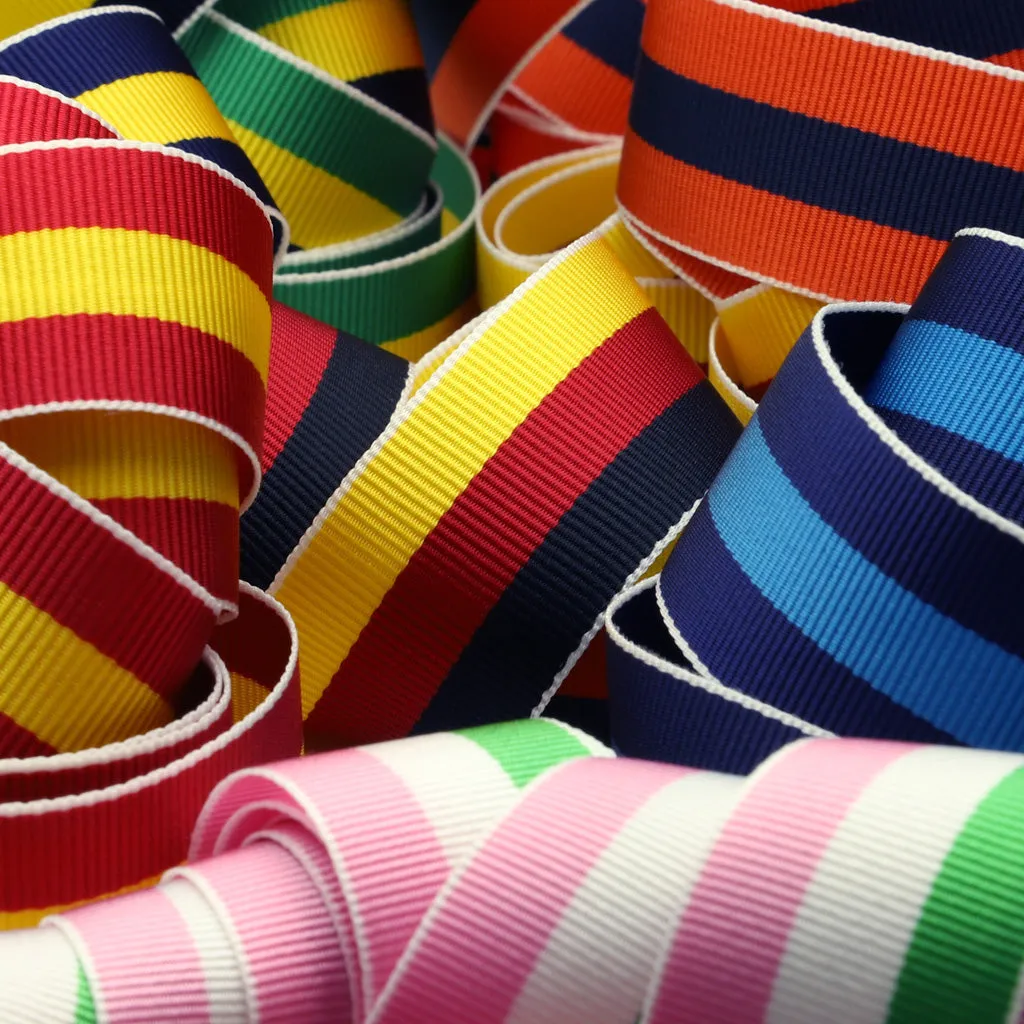 Stripe Grosgrain Ribbon #28 Red & Yellow