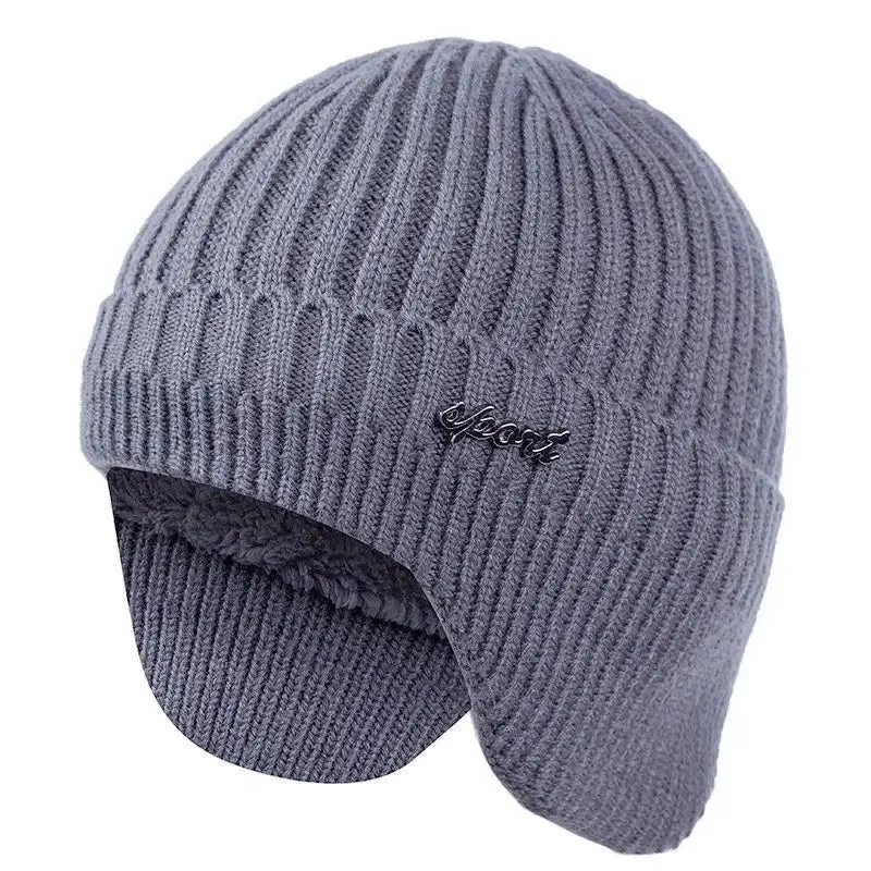 Stylish Ear Protection Winter Beanie Hat - Classic Knit Earflap Hat for Men and Women
