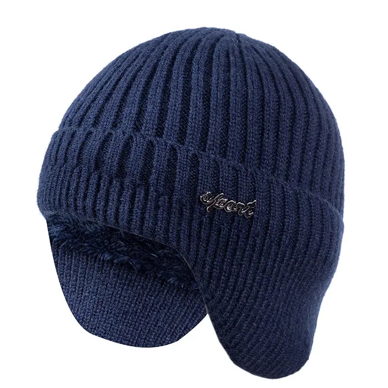Stylish Ear Protection Winter Beanie Hat - Classic Knit Earflap Hat for Men and Women