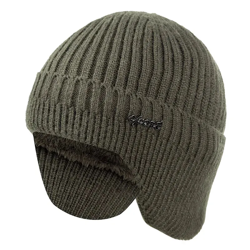 Stylish Ear Protection Winter Beanie Hat - Classic Knit Earflap Hat for Men and Women
