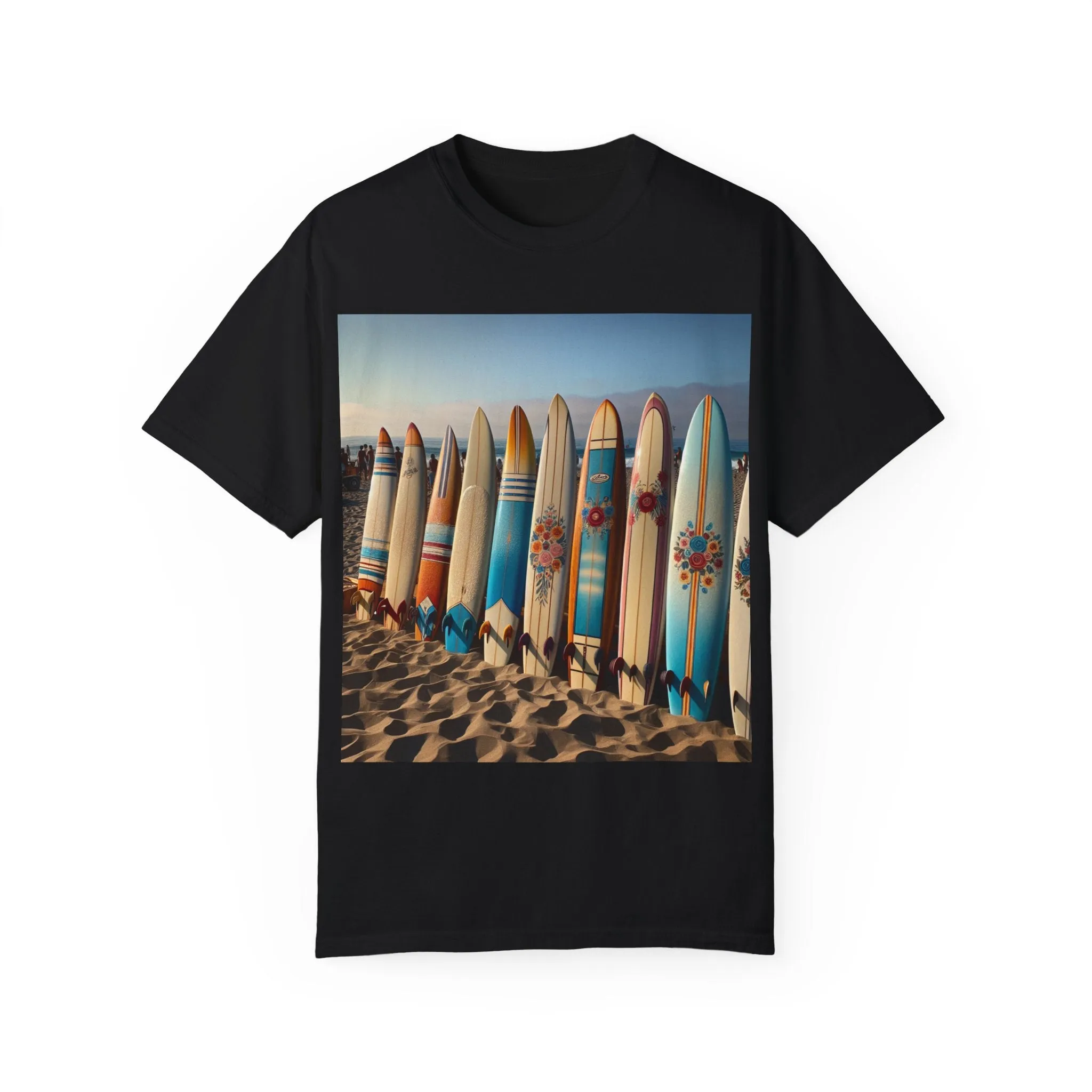 Surf-Inspired Unisex Garment-Dyed T-Shirt - Vintage Beach Vibe