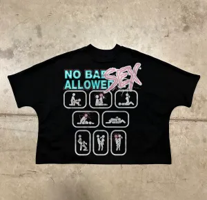 Syndicate "No Bad Sex" Cropped Tee Black/Pink/Blue