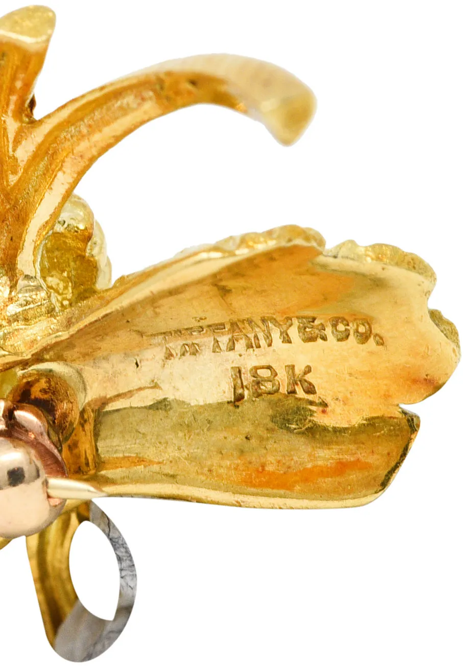 Tiffany & Co. Retro Diamond 18 Karat Gold Owl Brooch