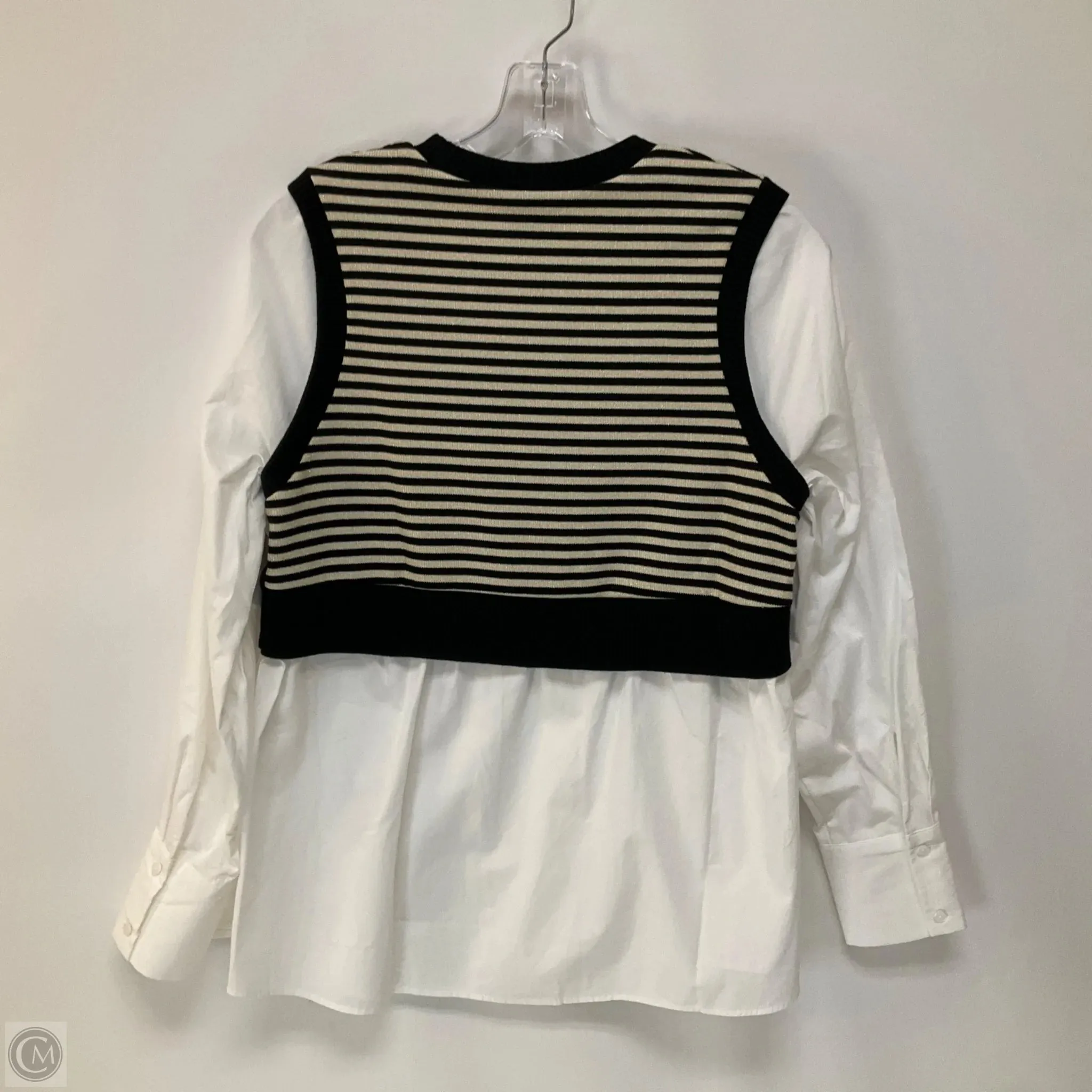 Top Long Sleeve By Maeve In Striped Pattern, Size: S