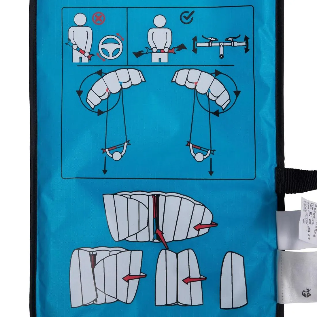 Traction Kite 1.2 m2   Bar - Blue