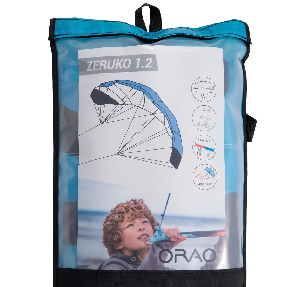 Traction Kite 1.2 m2   Bar - Blue