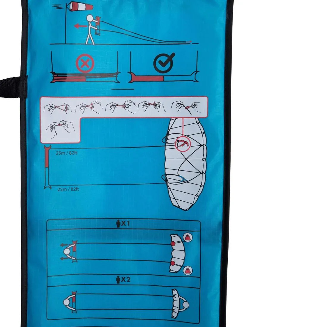 Traction Kite 1.2 m2   Bar - Blue