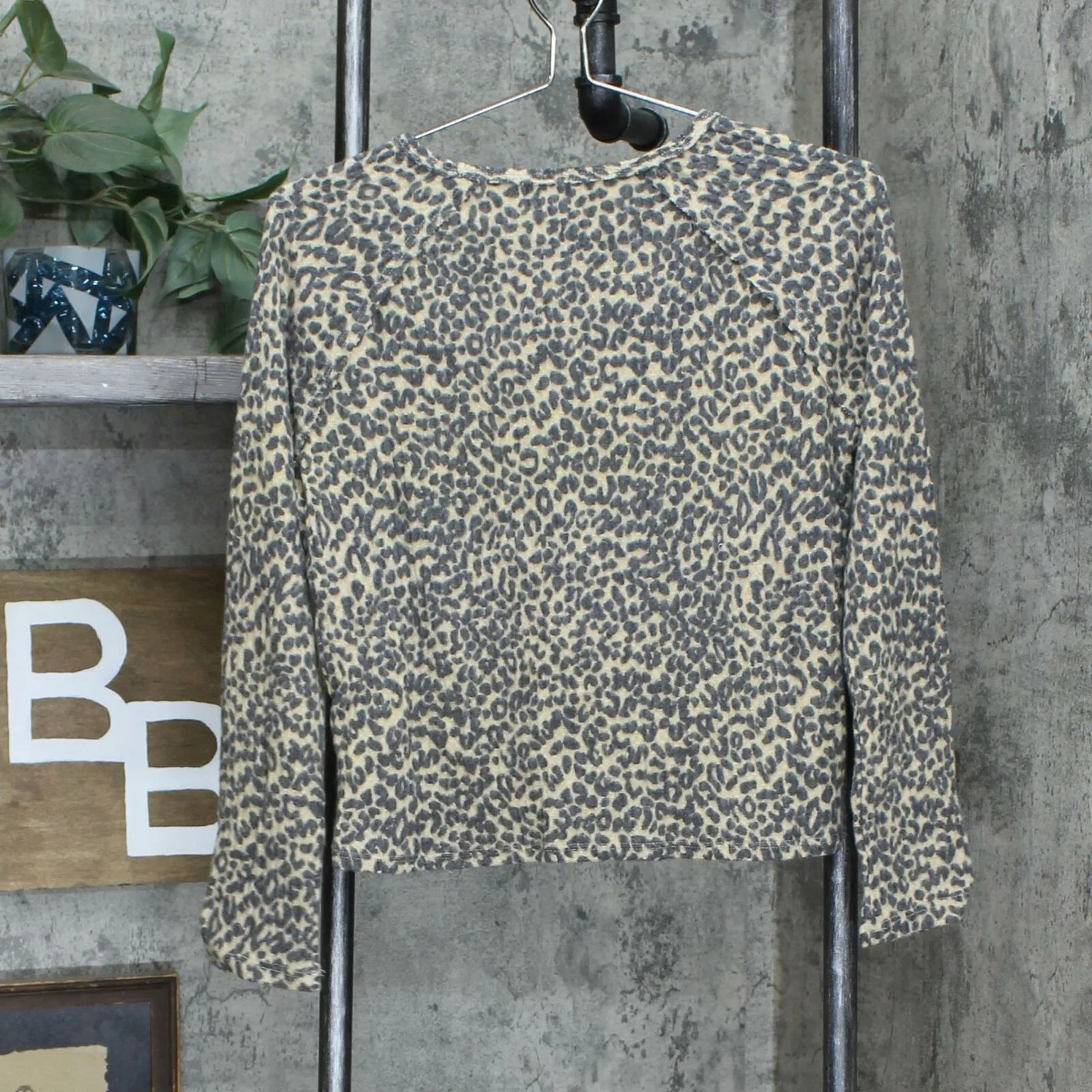 Treasure & Bond Girls Tie Front Long Sleeve Cozy Knit Top