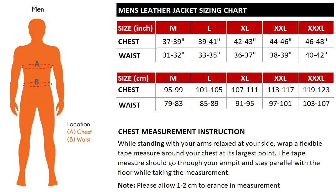 Tuff Gear Motorcycle Leather Classic Retro Jacket - Black