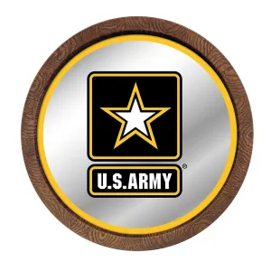 US Army Army: Mirrored Barrel Top Mirrored Wall Sign