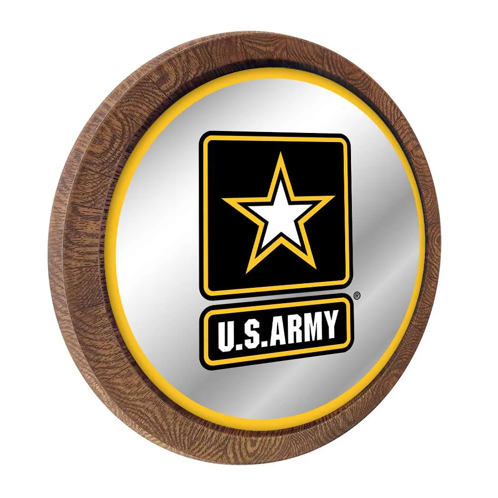 US Army Army: Mirrored Barrel Top Mirrored Wall Sign