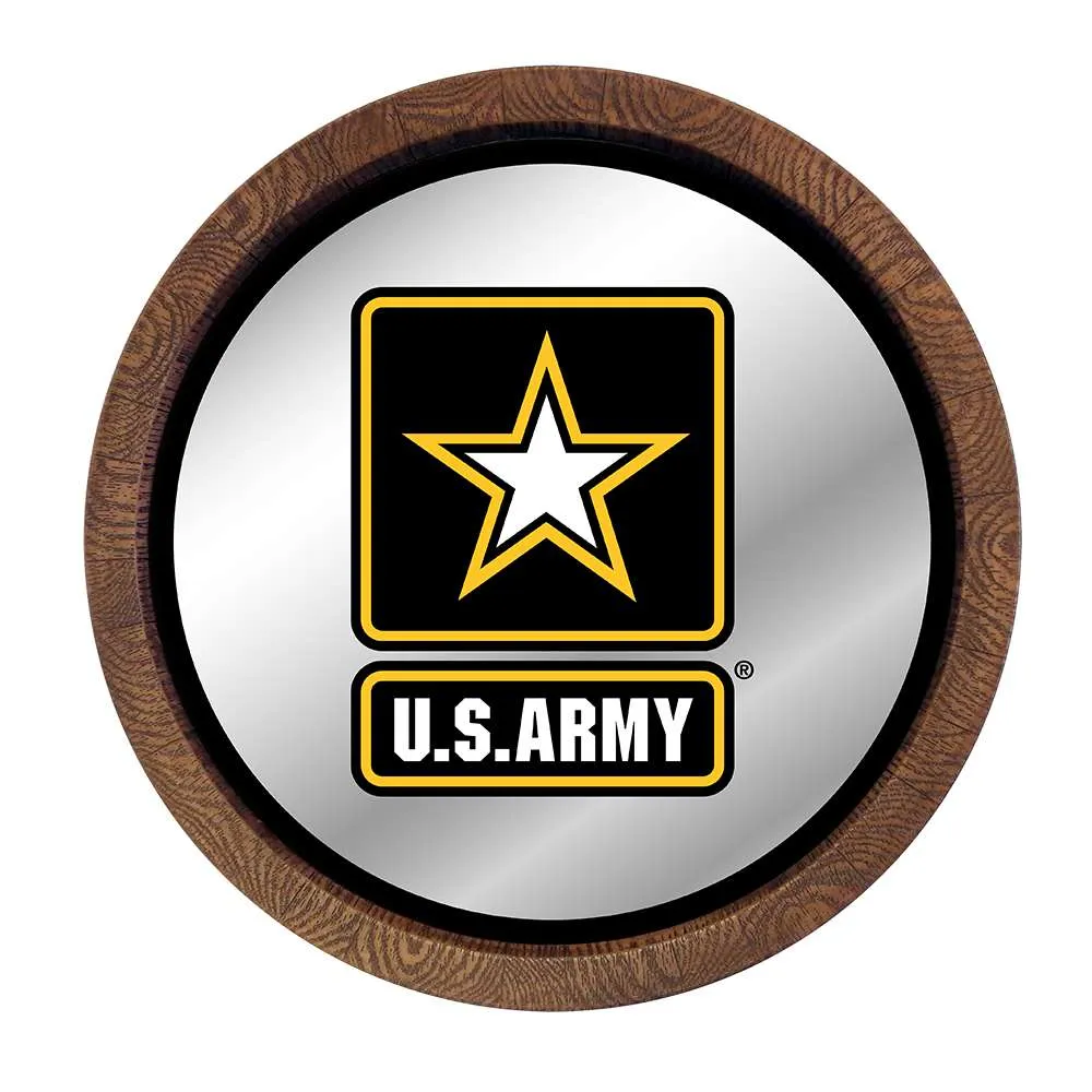 US Army Army: Mirrored Barrel Top Mirrored Wall Sign