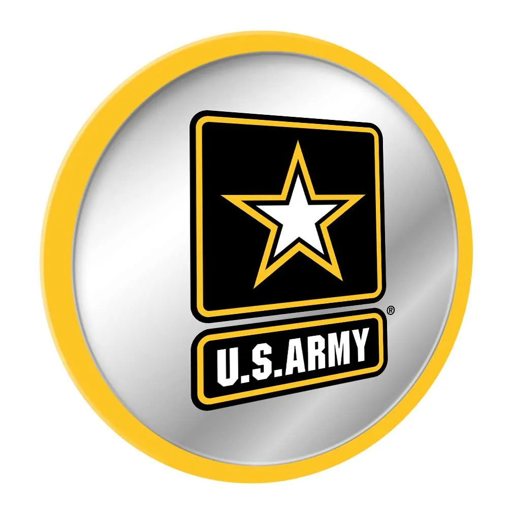 US Army Army: Modern Disc Mirrored Wall Sign